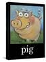 Pig Poster-Tim Nyberg-Stretched Canvas