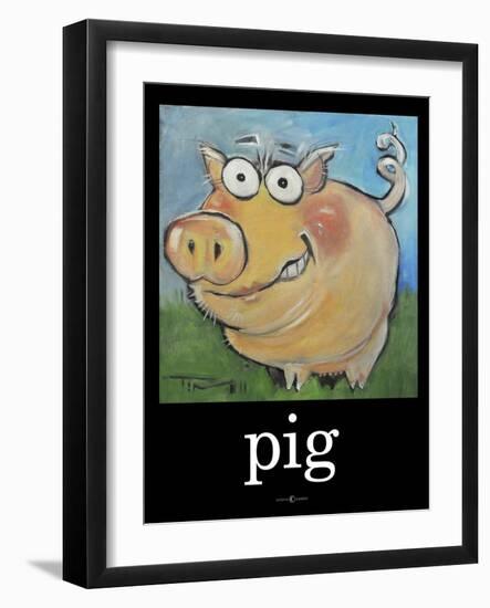 Pig Poster-Tim Nyberg-Framed Giclee Print