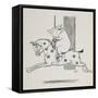 Pig Riding a Merry-go-round Horse-L. Leslie Brooke-Framed Stretched Canvas