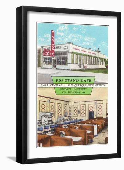 Pig Stand Cafe, Albuquerque, New Mexico, Roadside Retro-null-Framed Art Print