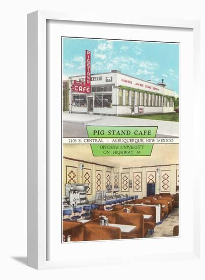 Pig Stand Cafe, Albuquerque, New Mexico, Roadside Retro-null-Framed Art Print