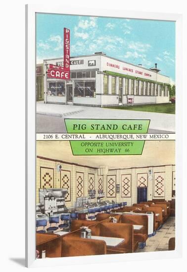Pig Stand Cafe, Albuquerque, New Mexico, Roadside Retro-null-Framed Art Print