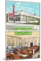 Pig Stand Cafe, Albuquerque, New Mexico, Roadside Retro-null-Mounted Art Print