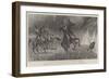 Pig-Sticking on the Bramapootra Churs, Baulked-null-Framed Giclee Print