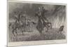 Pig-Sticking on the Bramapootra Churs, Baulked-null-Mounted Giclee Print