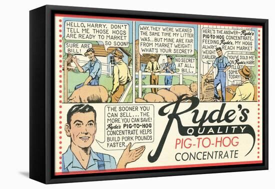 Pig-To Hog Concentrate Ad-null-Framed Stretched Canvas