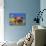 Pig with Daffodils in Bushel-Lynn M^ Stone-Mounted Photographic Print displayed on a wall