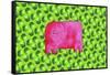 Pig with Green Apples, 2003-Julie Nicholls-Framed Stretched Canvas