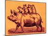Pig with its Piglets, Illustration from 'Cole's Funny Picture Book' (Digitally Enhanced Image)-English-Mounted Giclee Print