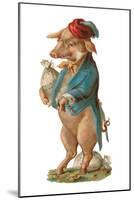 Pig with Stash of Money-German School-Mounted Giclee Print