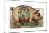 Pig with Toys Strapped to its Side-null-Mounted Giclee Print