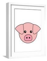 Pig-null-Framed Art Print