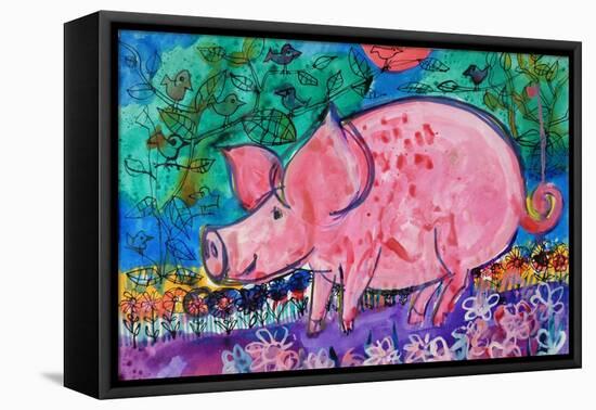 Pig-Brenda Brin Booker-Framed Stretched Canvas