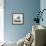 Pigeon Blue Pompons-Karsten Kirchner-Framed Art Print displayed on a wall