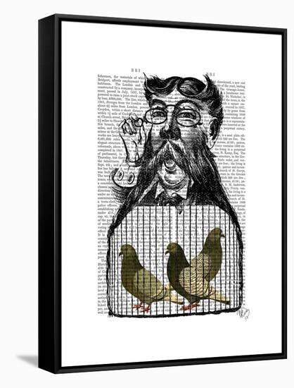 Pigeon Fancier-Fab Funky-Framed Stretched Canvas