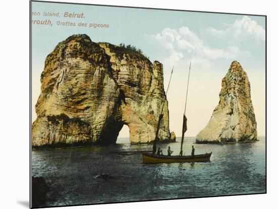 Pigeon Island, Off the Coast of Beirut, Lebanon-null-Mounted Photographic Print