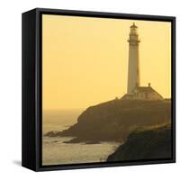 Pigeon Point Lighthouse, Santa Cruz Coast, California, USA-Tom Norring-Framed Stretched Canvas