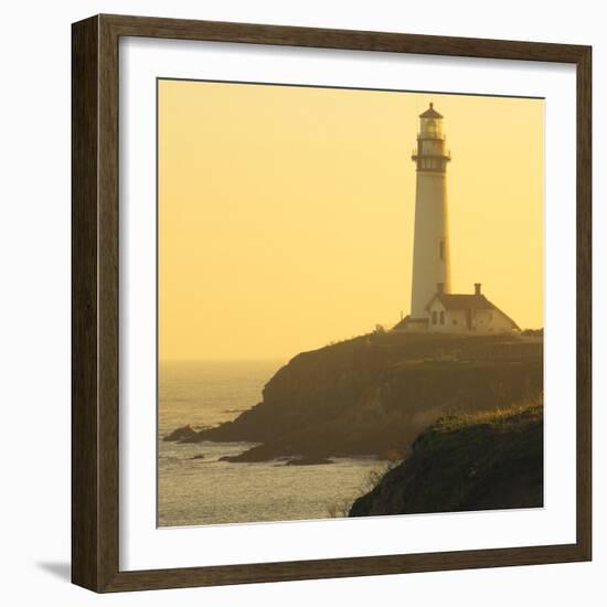 Pigeon Point Lighthouse, Santa Cruz Coast, California, USA-Tom Norring-Framed Photographic Print