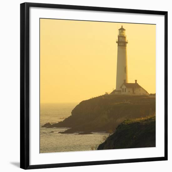 Pigeon Point Lighthouse, Santa Cruz Coast, California, USA-Tom Norring-Framed Photographic Print
