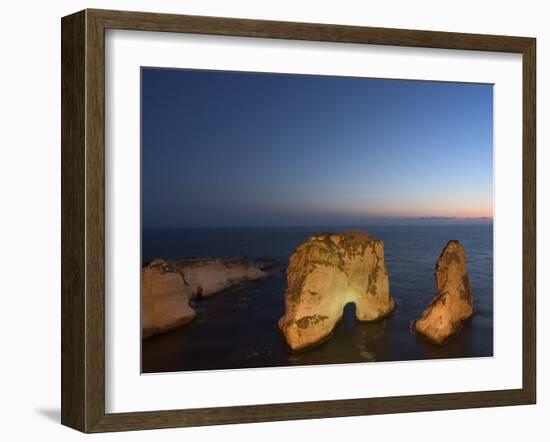 Pigeon Rocks (Rawcheh Rocks), Beirut, Lebanon, Middle East-Christian Kober-Framed Photographic Print