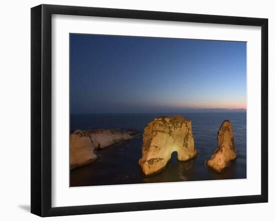 Pigeon Rocks (Rawcheh Rocks), Beirut, Lebanon, Middle East-Christian Kober-Framed Photographic Print