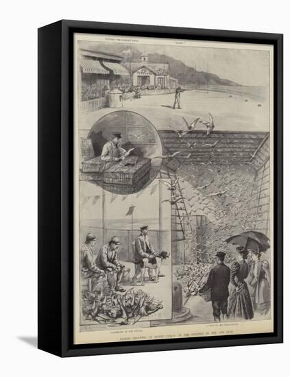 Pigeon Shooting at Monte Carlo, in the Grounds of the Gun Club-null-Framed Stretched Canvas