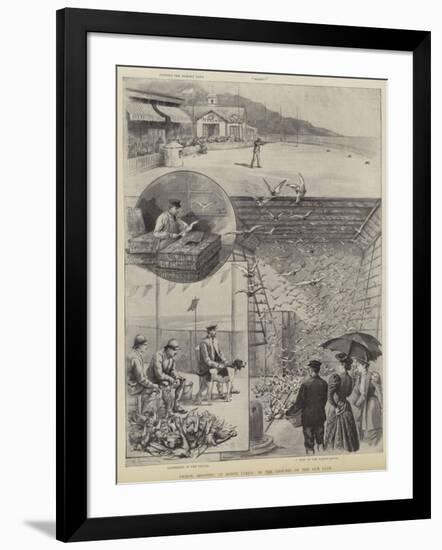 Pigeon Shooting at Monte Carlo, in the Grounds of the Gun Club-null-Framed Giclee Print