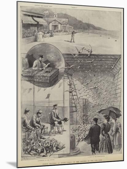 Pigeon Shooting at Monte Carlo, in the Grounds of the Gun Club-null-Mounted Giclee Print