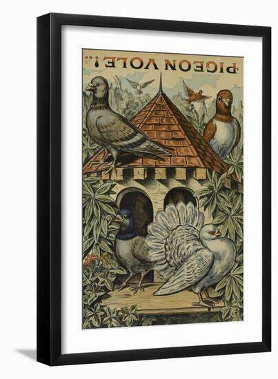 Pigeon vole-null-Framed Giclee Print