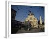 Pigeons in Flight in the Piazza Santa Maria Novella, Florence, Tuscany, Italy-Robert Francis-Framed Photographic Print