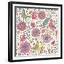 Pigeons in Flowers-smilewithjul-Framed Premium Giclee Print