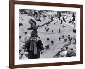 Pigeons in Piazza San Marco, Venice, Veneto, Italy-Walter Bibikow-Framed Photographic Print