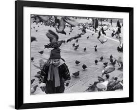 Pigeons in Piazza San Marco, Venice, Veneto, Italy-Walter Bibikow-Framed Photographic Print
