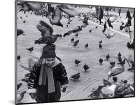 Pigeons in Piazza San Marco, Venice, Veneto, Italy-Walter Bibikow-Mounted Photographic Print