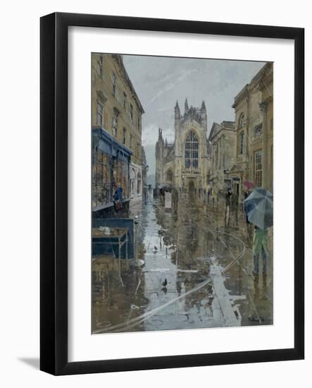 Pigeons in the rain, Abbey Courtyard, 2016-Peter Brown-Framed Giclee Print