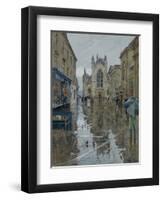 Pigeons in the rain, Abbey Courtyard, 2016-Peter Brown-Framed Giclee Print