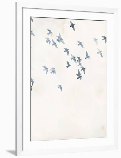 Pigeons Sky-Design Fabrikken-Framed Art Print