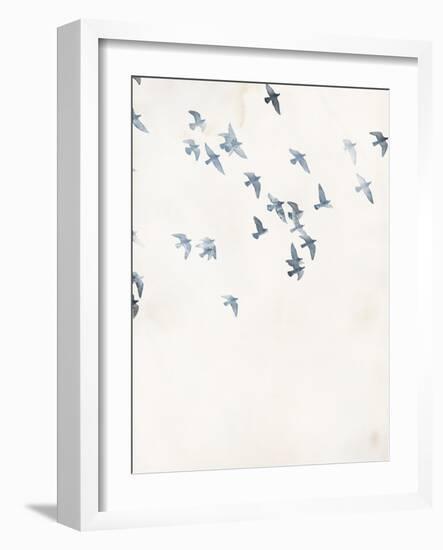 Pigeons Sky-Design Fabrikken-Framed Art Print