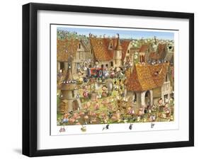 Piggies On The Farm-Francois Ruyer-Framed Giclee Print