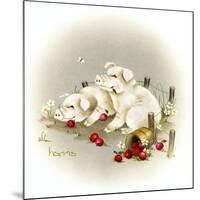 Piggin' Out-Peggy Harris-Mounted Giclee Print