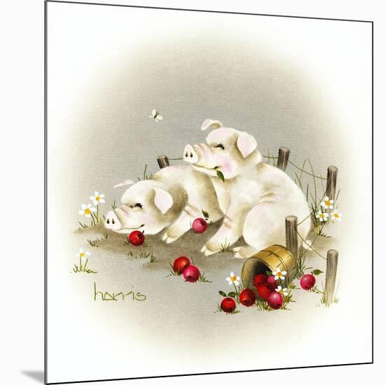 Piggin' Out-Peggy Harris-Mounted Giclee Print