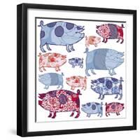 Piggy in the Middle, 2005-Sarah Hough-Framed Giclee Print