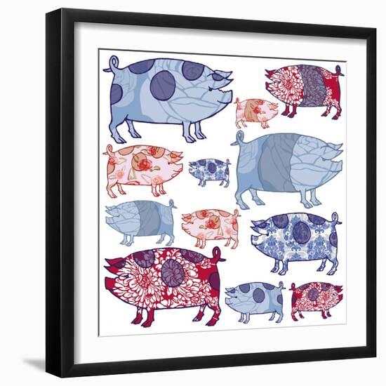 Piggy in the Middle, 2005-Sarah Hough-Framed Premium Giclee Print