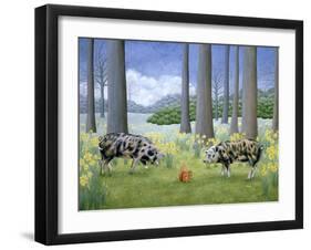 Piggy in the Middle-Ditz-Framed Giclee Print