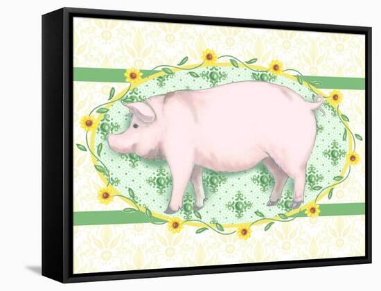 Piggy Wiggy I-Andi Metz-Framed Stretched Canvas