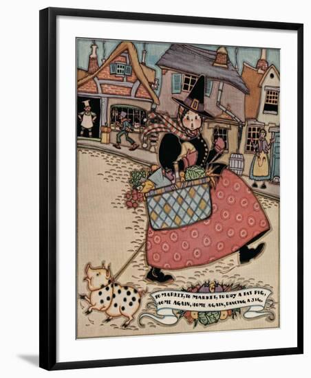 Pigs and Pork: Home Arts: To Market-Mary Wright Jones-Framed Art Print