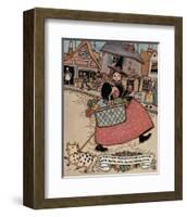 Pigs and Pork: Home Arts: To Market-Mary Wright Jones-Framed Art Print