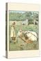Pigs are Fed in their Trough-Randolph Caldecott-Stretched Canvas