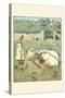 Pigs are Fed in their Trough-Randolph Caldecott-Stretched Canvas