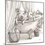 Pigs in a Tub Sepia-Leslie Trimbach-Mounted Art Print